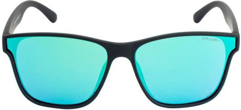 Polarized, Gradient Wayfarer Sunglasses (58)  (For Men, Blue)