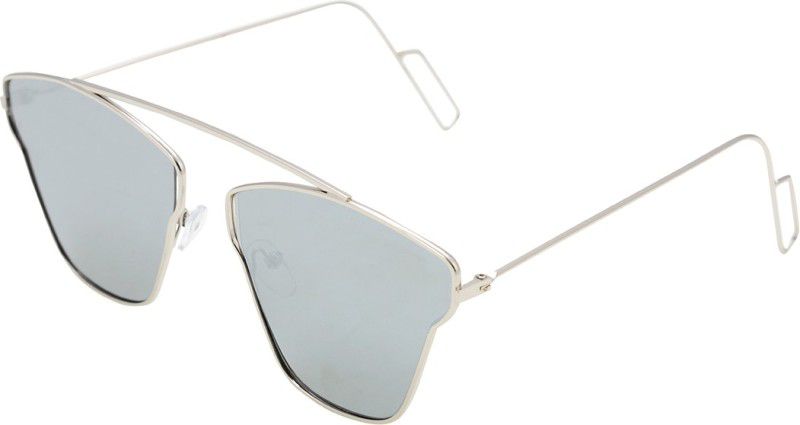 UV Protection Oval Sunglasses (Free Size)  (For Men & Women, Silver)