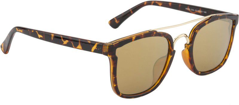 Mirrored Wayfarer Sunglasses (50)  (For Men & Women, Brown, Golden)