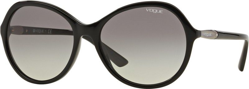 Gradient Round Sunglasses (58)  (For Women, Grey)