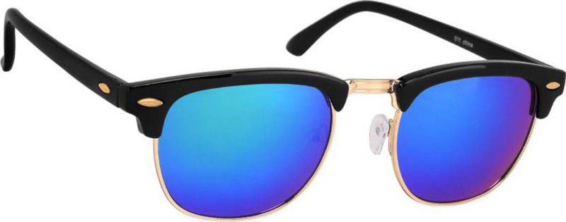 Others Clubmaster Sunglasses (Free Size)  (For Men & Women, Blue)