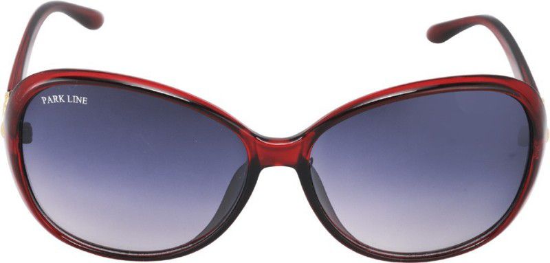 UV Protection Over-sized Sunglasses (56)  (For Women, Red)