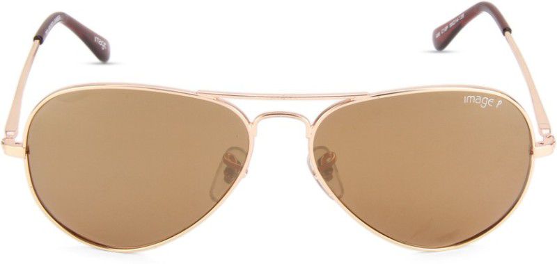 Mirrored, Polarized Aviator Sunglasses (Free Size)  (For Men & Women, Golden)