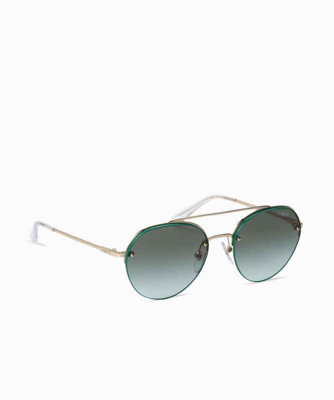 UV Protection Retro Square Sunglasses (54)  (For Women, Green)