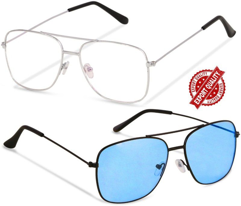 Rectangular Sunglasses  (For Boys & Girls, Blue)