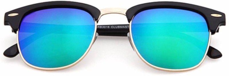 Clubmaster Sunglasses  (For Men & Women, Blue, Green)