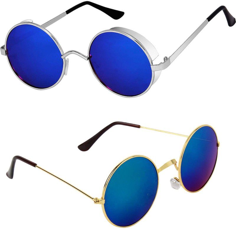 Round Sunglasses  (For Men & Women, Blue)