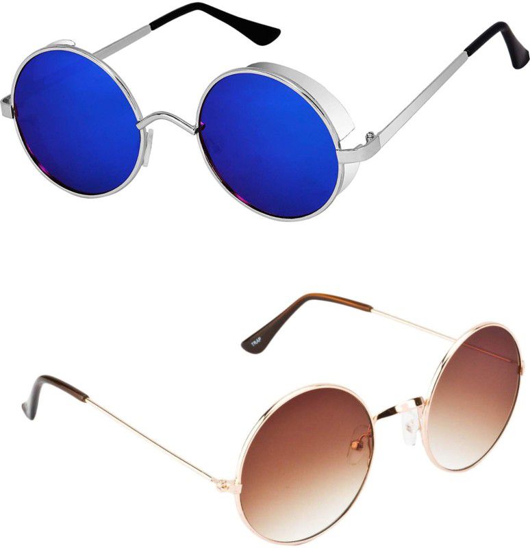 UV Protection, Gradient Round Sunglasses (51)  (For Men & Women, Multicolor)