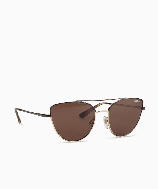 UV Protection Cat-eye Sunglasses (41)  (For Women, Brown)