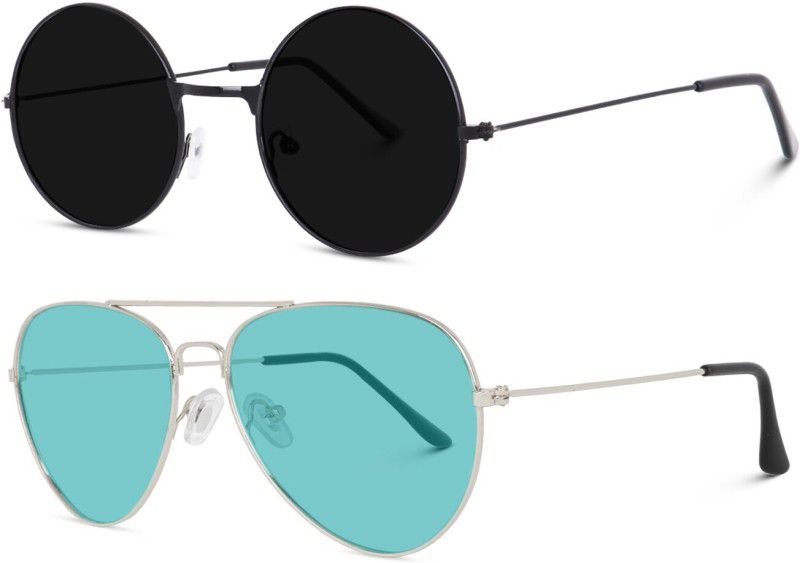 UV Protection Aviator Sunglasses (Free Size)  (For Boys & Girls, Green)