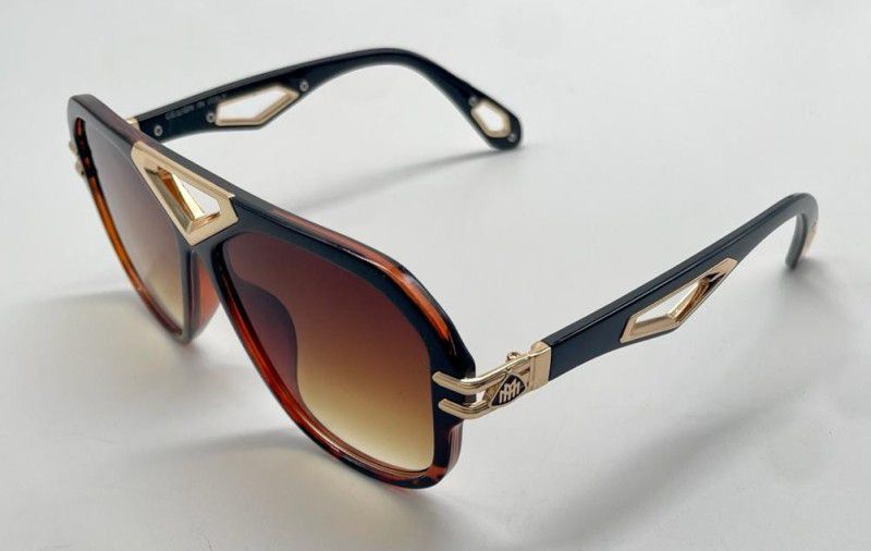Polarized Over-sized Sunglasses (15)  (For Men & Women, Brown)