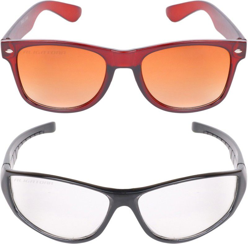 UV Protection Wayfarer Sunglasses (58)  (For Men & Women, Brown, Clear)