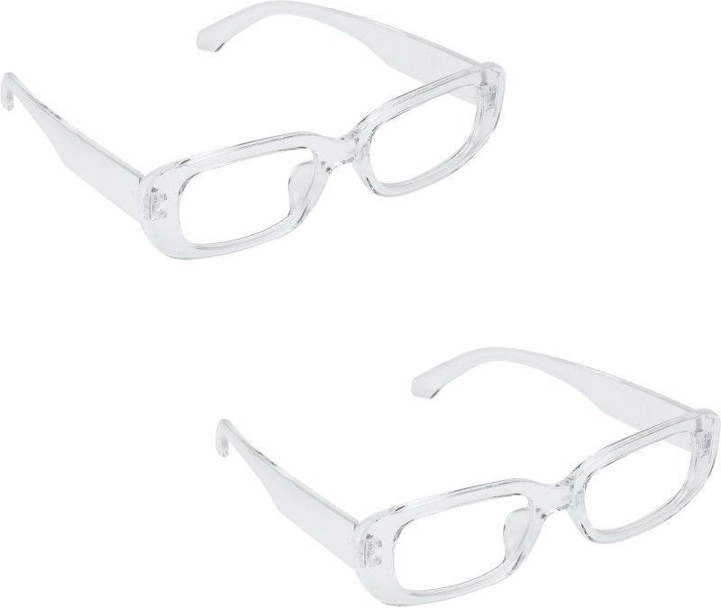 Night Vision, UV Protection Rectangular Sunglasses (46)  (For Men & Women, Clear)