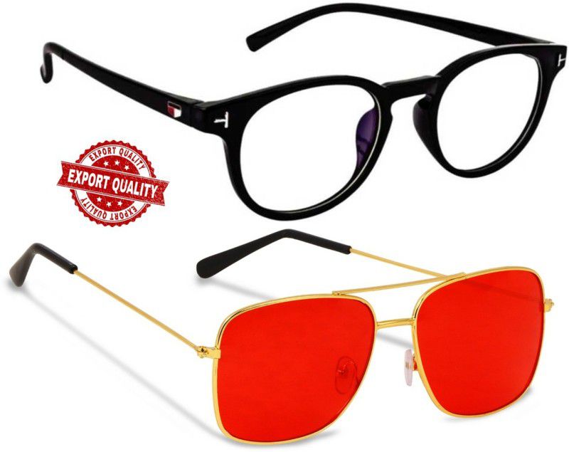 Oval Sunglasses  (For Men & Women, Red)