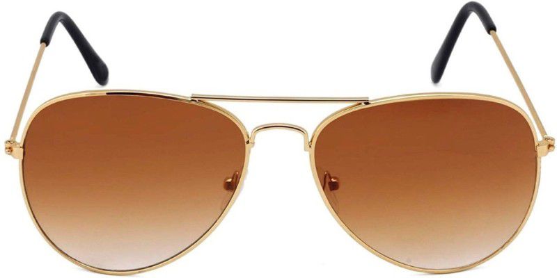 Polarized Aviator Sunglasses (55)  (For Boys & Girls, Brown)