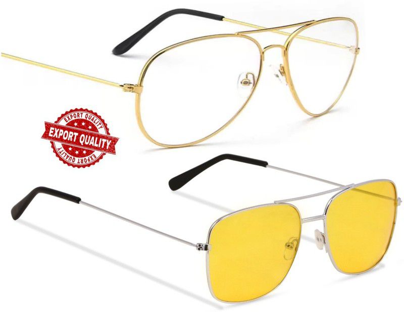 Aviator Sunglasses  (For Boys & Girls, Yellow)