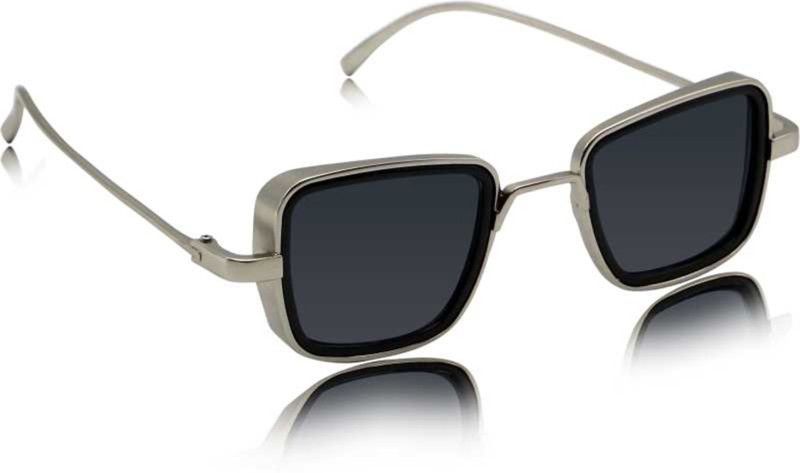 UV Protection Rectangular Sunglasses (47)  (For Men & Women, Black)