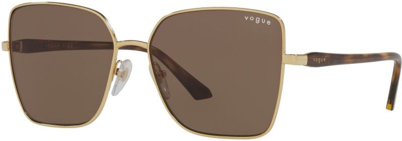 UV Protection Butterfly Sunglasses (58)  (For Women, Brown)