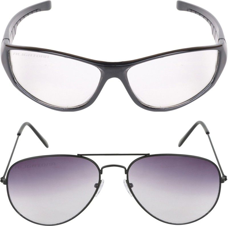 UV Protection Wayfarer Sunglasses (58)  (For Men & Women, Clear, Grey)