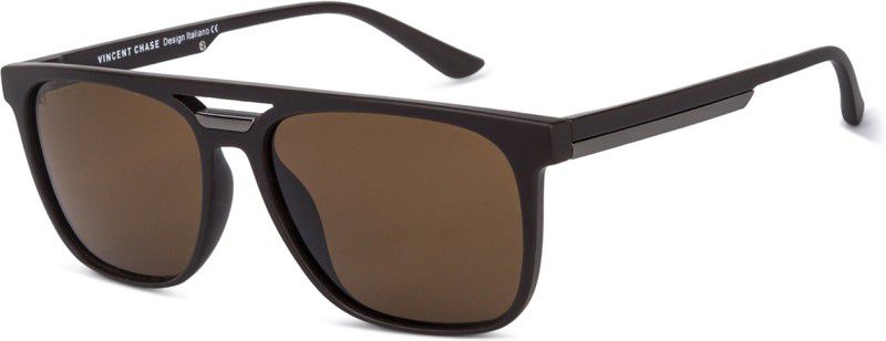 by Lenskart Polarized, UV Protection Wayfarer Sunglasses (57)  (For Men & Women, Brown)