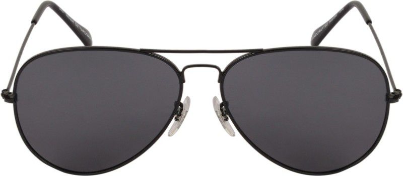 Polarized, Riding Glasses Aviator Sunglasses (57)  (For Men & Women, Black)