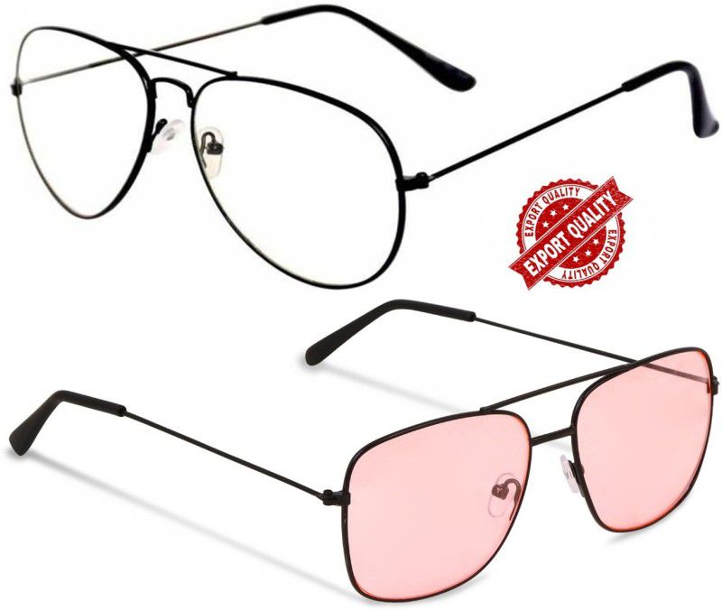 UV Protection Aviator Sunglasses (48)  (For Men & Women, Pink)