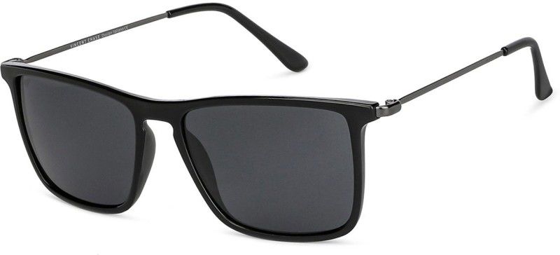 by Lenskart Polarized, UV Protection Retro Square Sunglasses (56)  (For Men & Women, Grey)