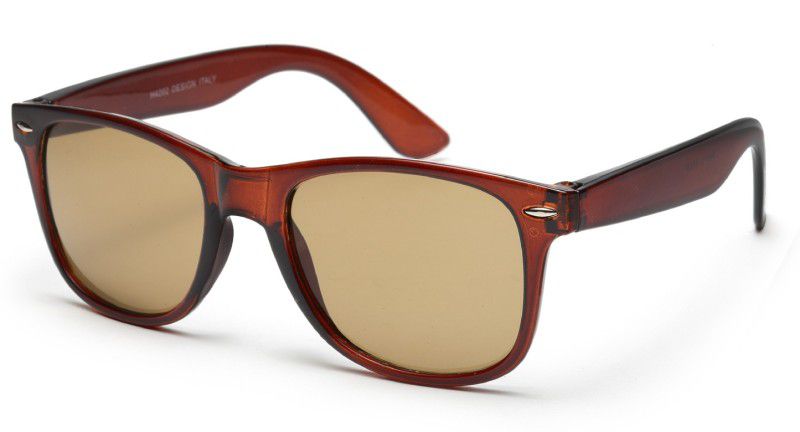 UV Protection, Night Vision Wayfarer Sunglasses (55)  (For Men & Women, Brown)