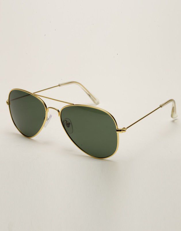UV Protection, Polarized Aviator Sunglasses (55)  (For Men & Women, Green)