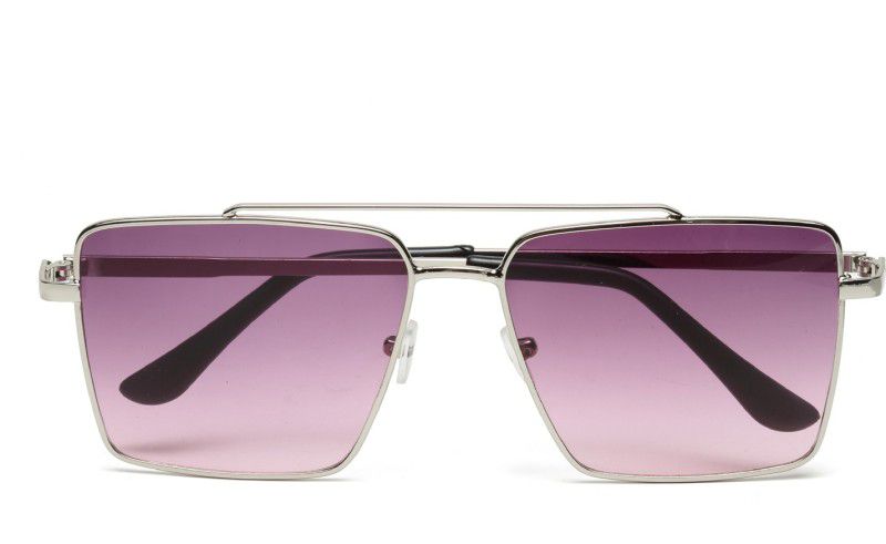 UV Protection, Gradient Rectangular Sunglasses (55)  (For Men & Women, Pink)