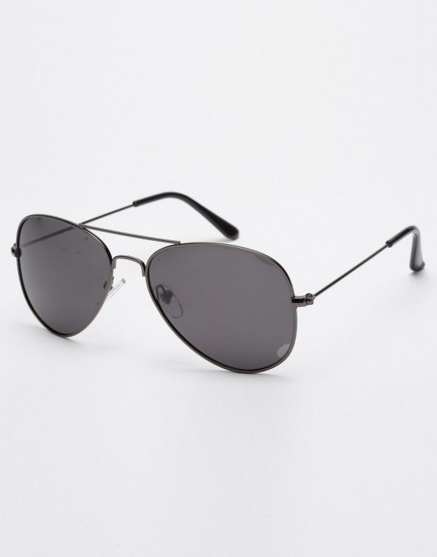UV Protection, Polarized Aviator Sunglasses (55)  (For Men & Women, Grey)