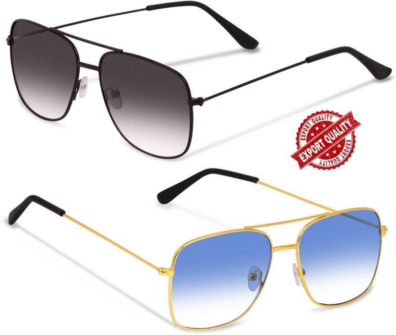 UV Protection, Gradient Aviator Sunglasses (45)  (For Men & Women, Blue)