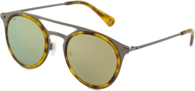 Mirrored Round Sunglasses (48)  (For Women, Green)