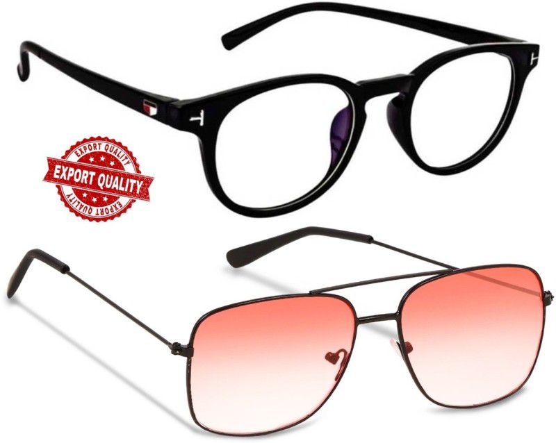 UV Protection, Gradient Wayfarer, Aviator Sunglasses (48)  (For Men & Women, Pink)