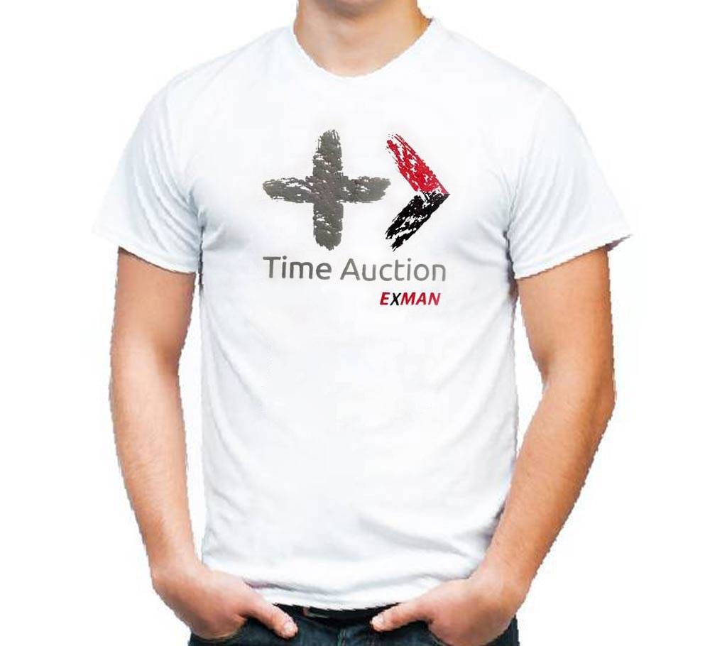 Time Auction  Half Sleeve Cotton T Shirt