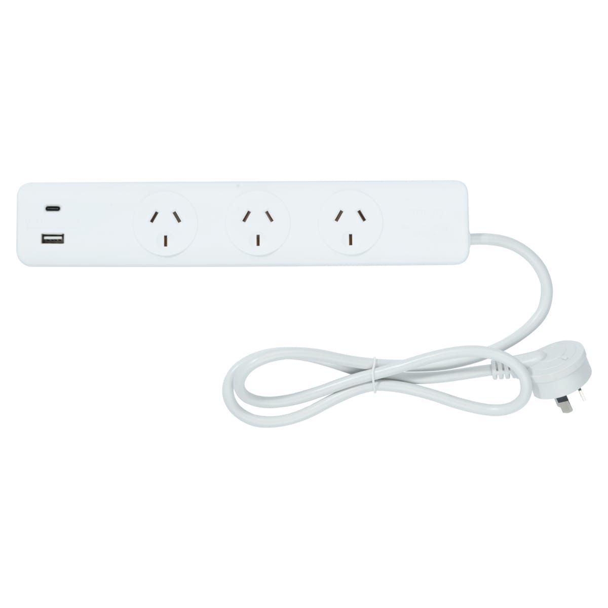 Arlec 3 Outlets 2 USB A&C Powerboard
