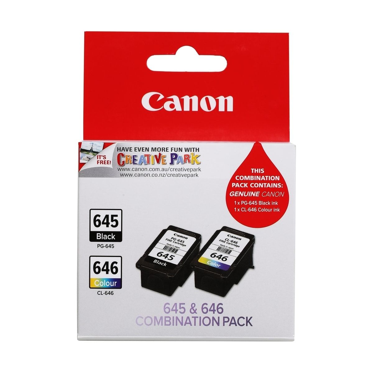 Canon PG-645 & CL-646 Ink Cartridge Combination Pack