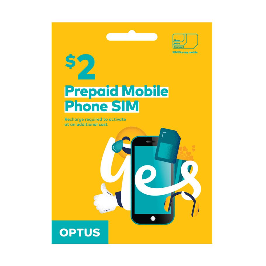 Optus $2 Prepaid Mobile Phone SIM