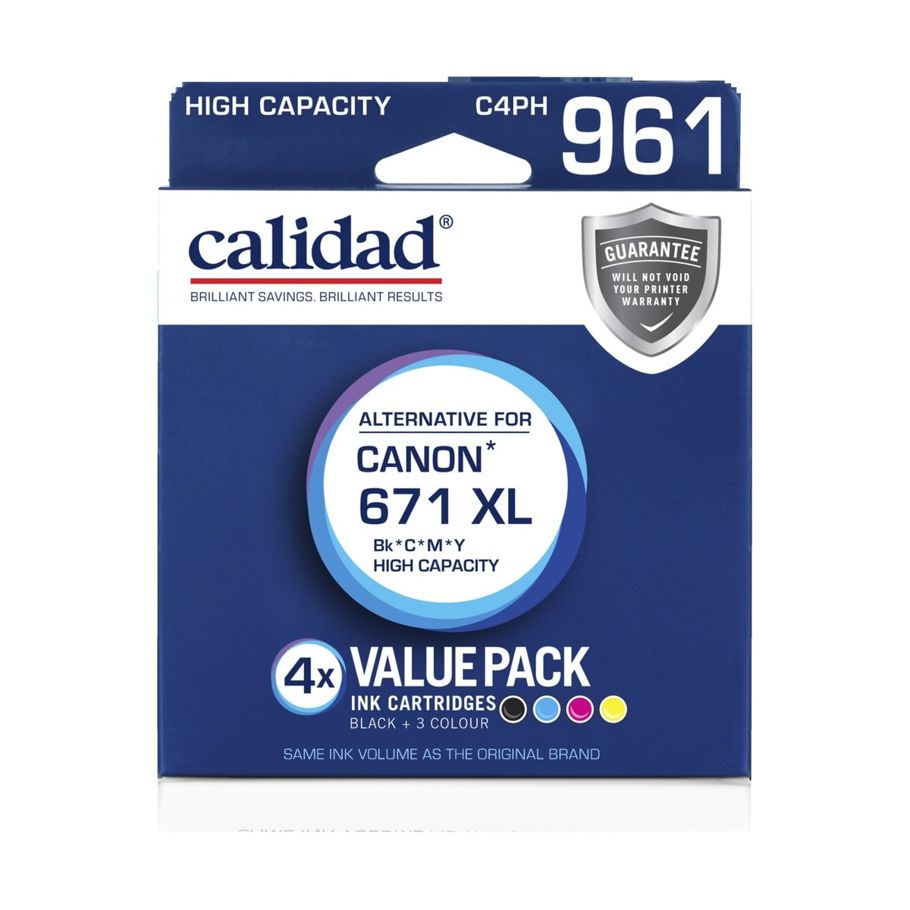 4 Pack Calidad Canon 671 XL Ink Cartridges