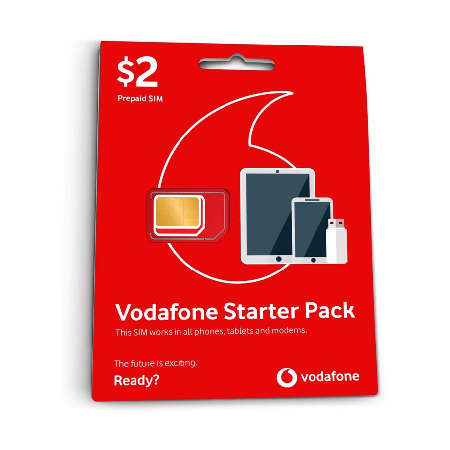 Vodafone $2 Prepaid Mobile Phone SIM