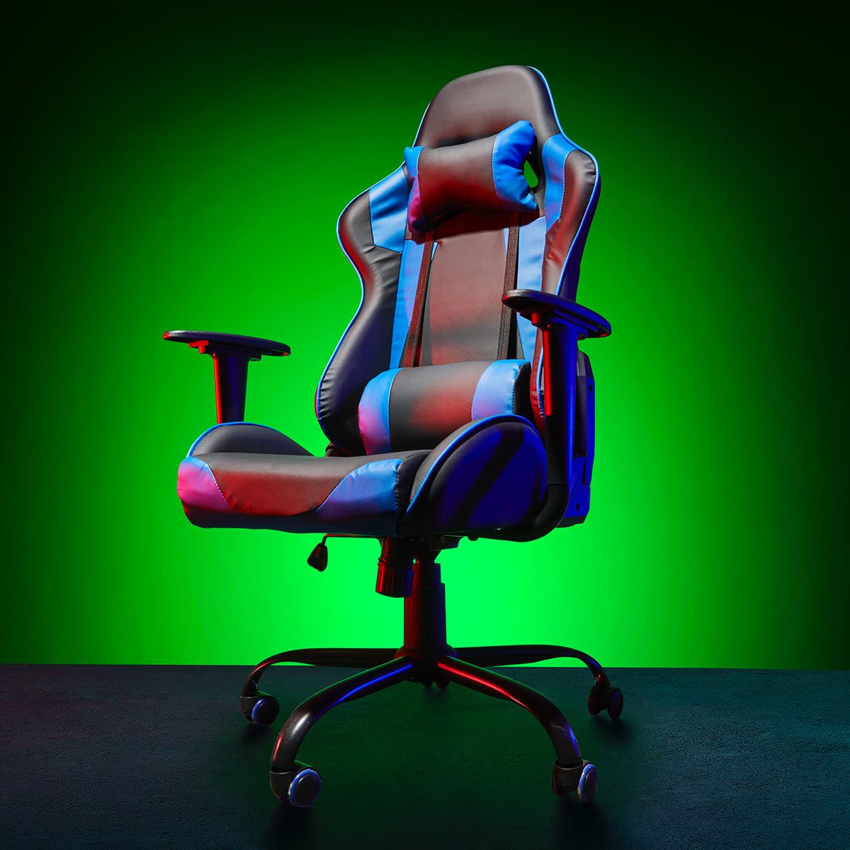 Gaming Chair - Black and Blue