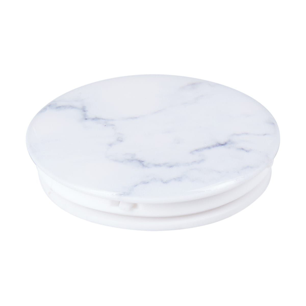 Finger Grip Phone Stand White Marble Look