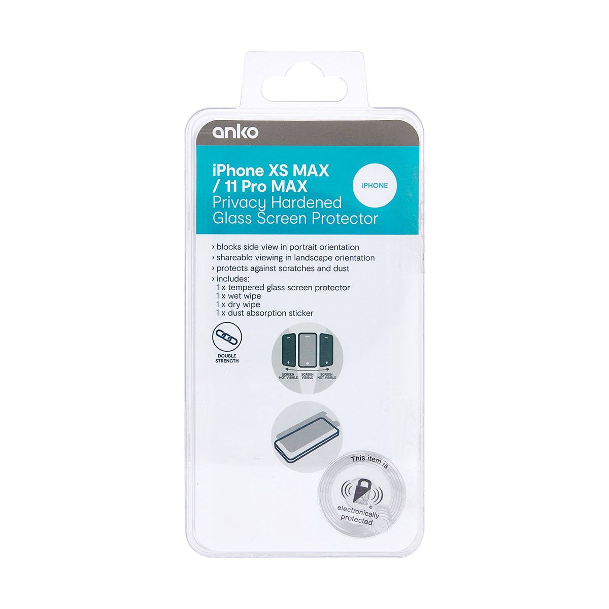 iPhone XS Max / 11 Pro Max Privacy Hardened Glass Screen Protector