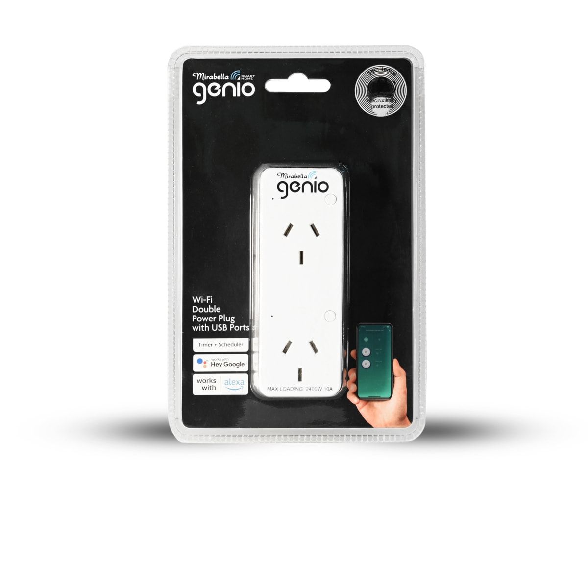 Mirabella Genio Wi-Fi Double Power Plug with USB Ports