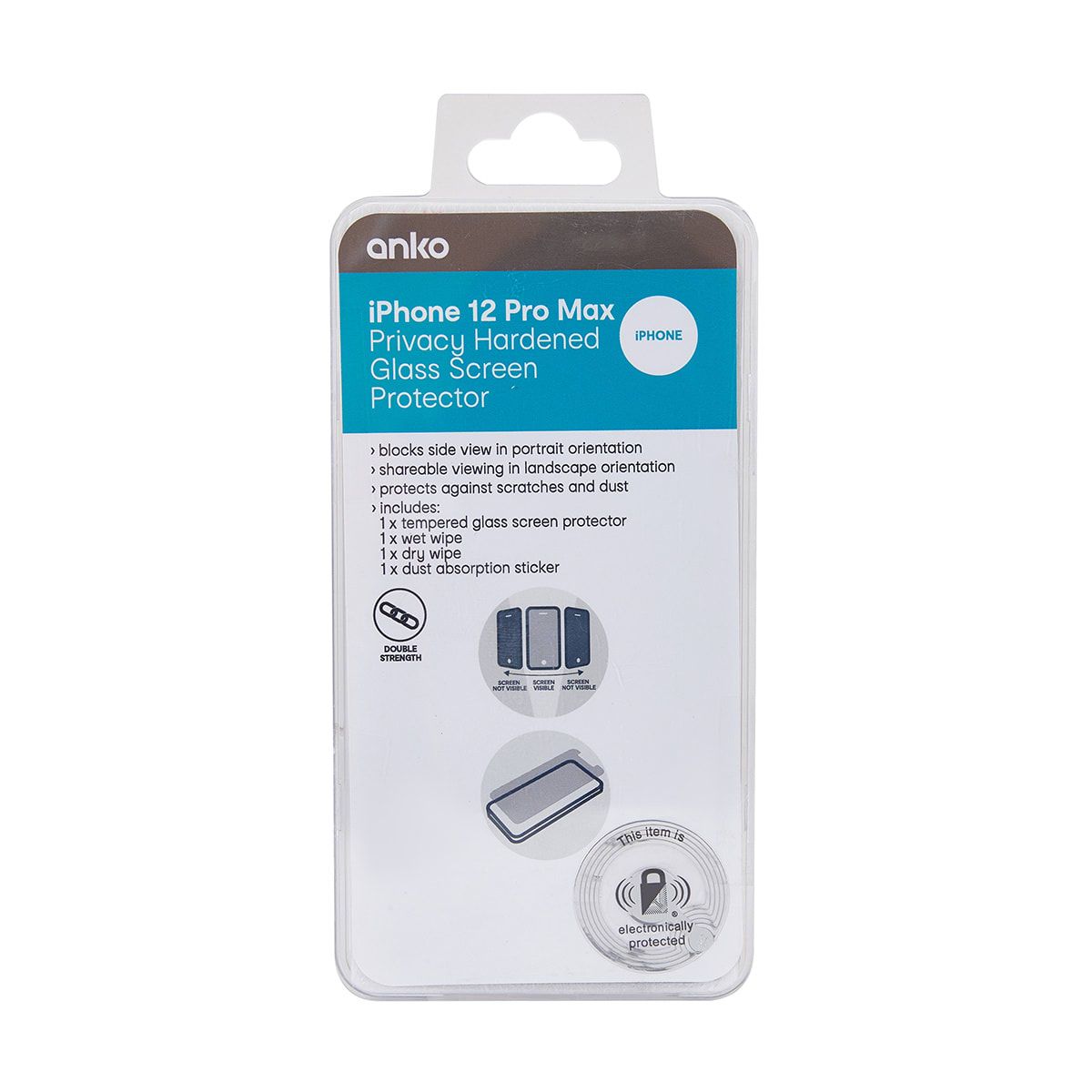 iPhone 12 Pro Max Privacy Hardened Glass Screen Protector