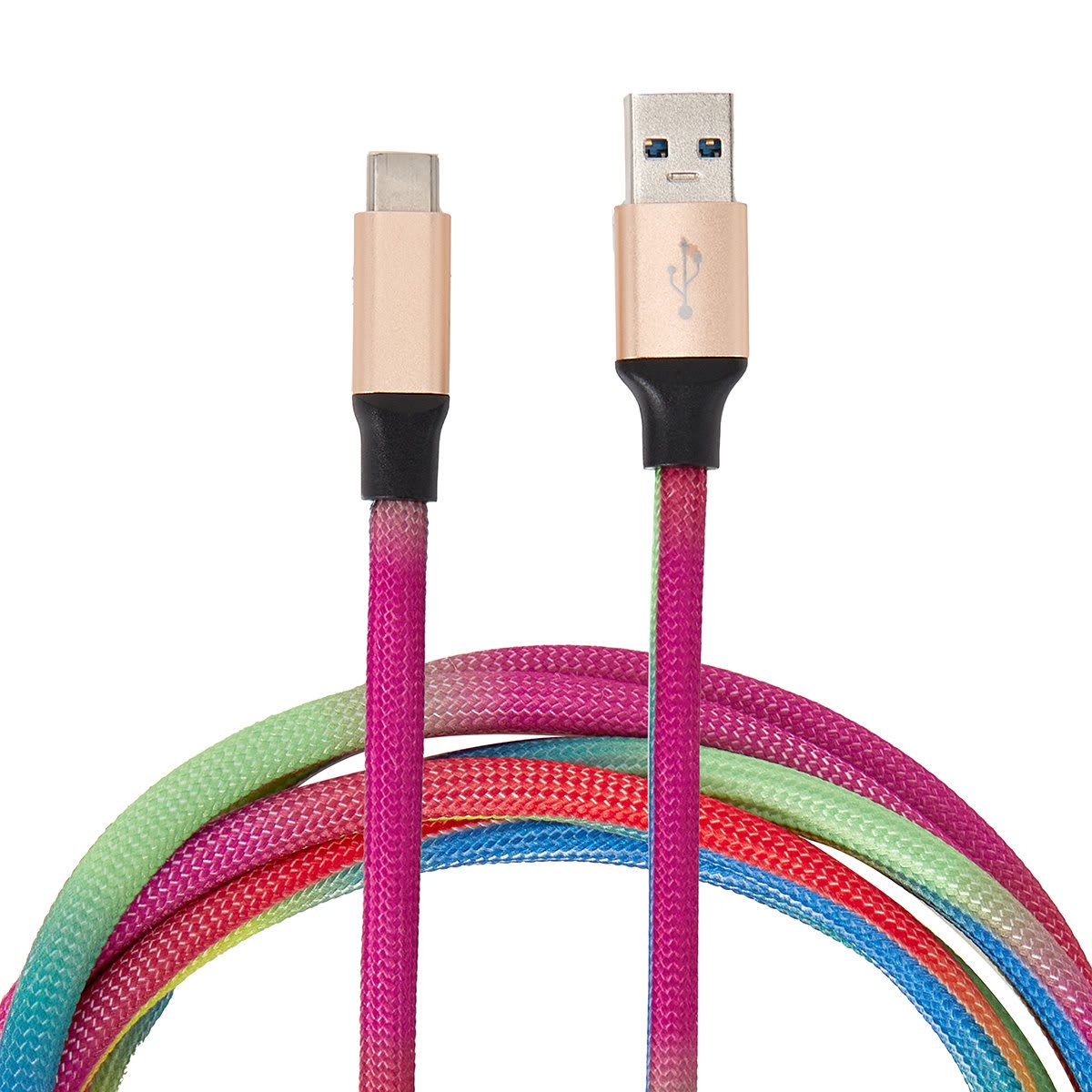 USB-A to USB-C Rainbow Cable - 2m