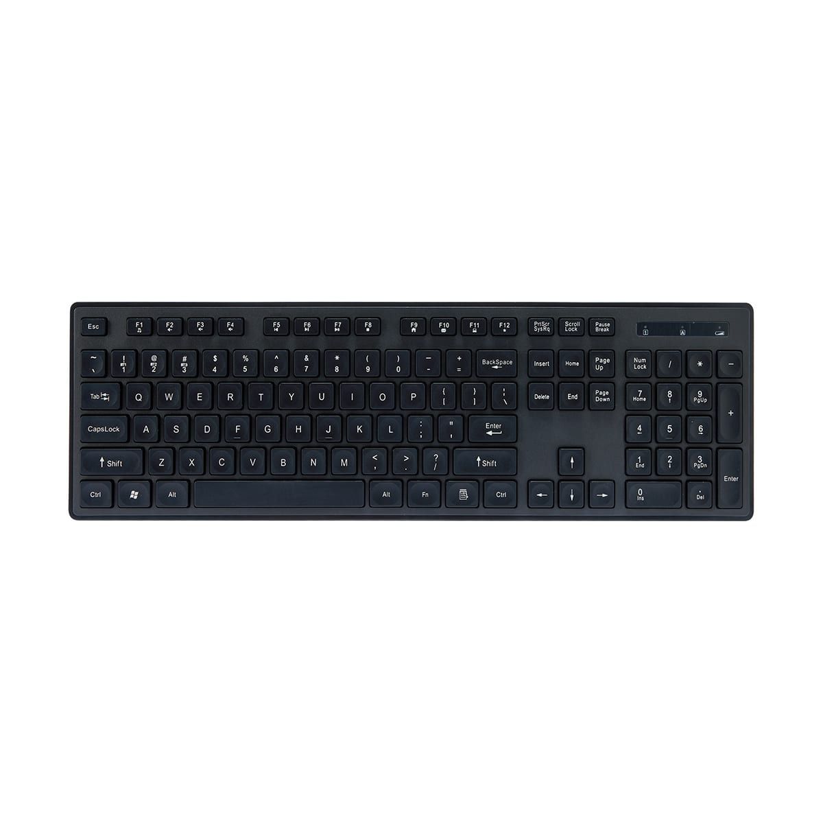 Bluetooth with Number Pad Keyboard - Black