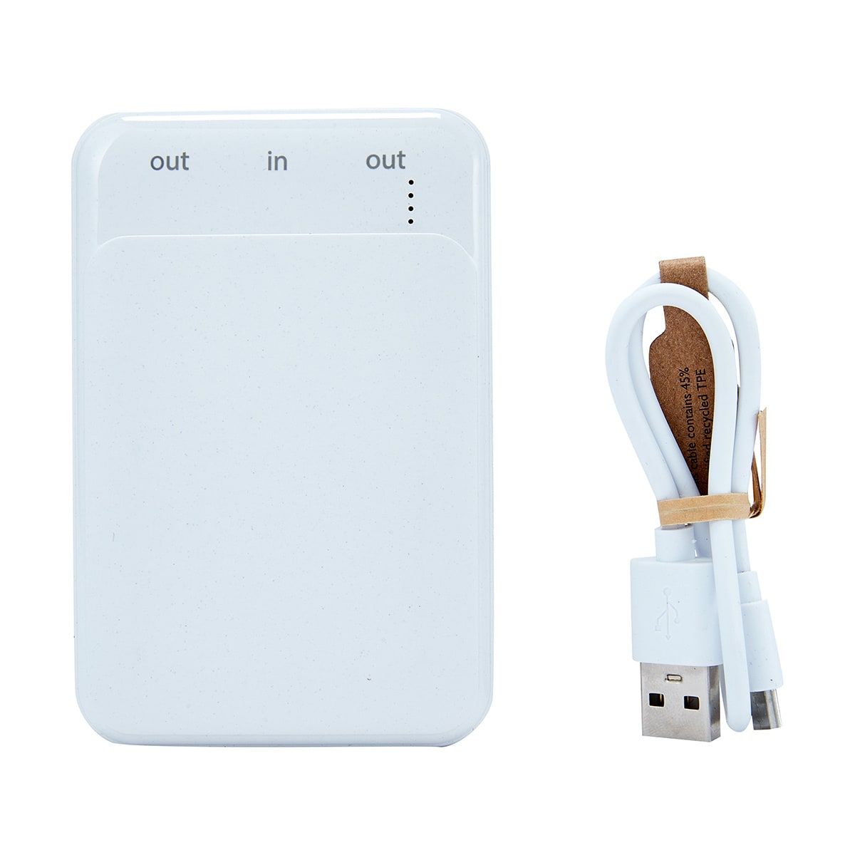 5000mAh Power Bank - White