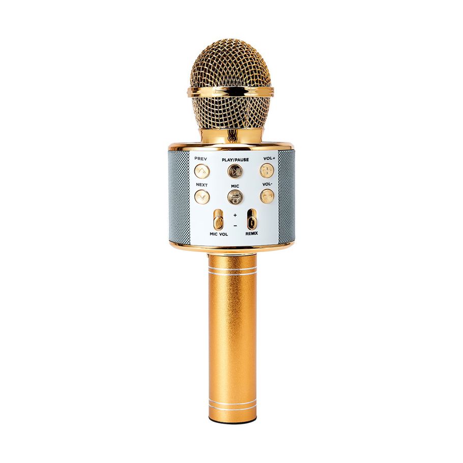 Karaoke Bluetooth Microphone - Gold Look