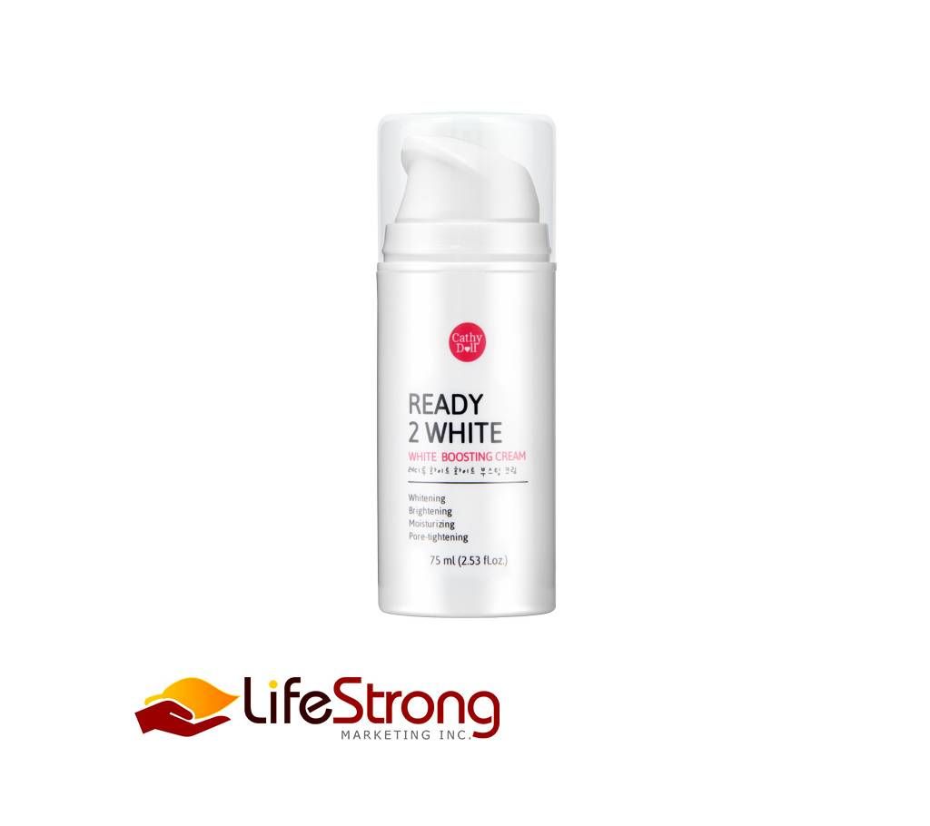 CATHY DOLL FACIAL CREAM READY 2 WHITE WHITE BOOSTING CREAM  for Men And Women 75 ML KOREA
